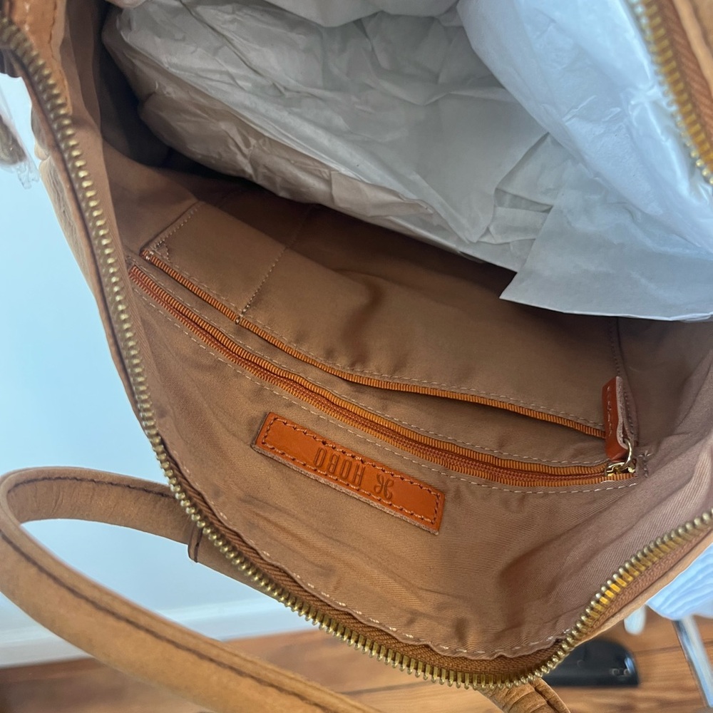 HOBO Leather Hobo with Top Handles & Crossbody Strap - Picture 6 of 11